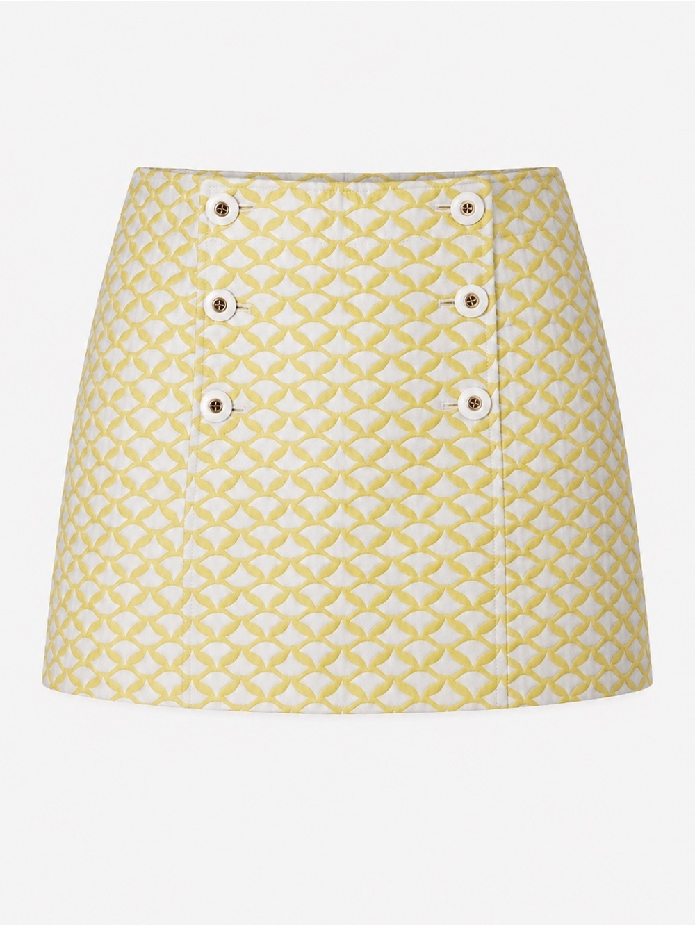 Vineyard Vines yellow/white mini skirt, size 2